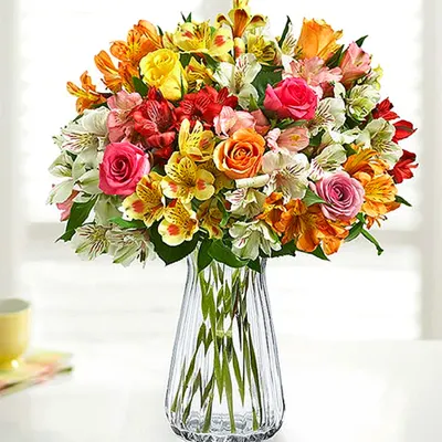 Assorted Roses & Peruvian Lilies