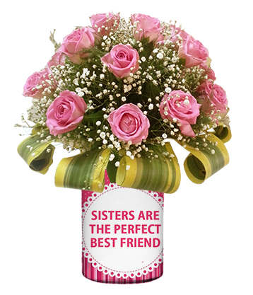 Festive Roses Personalized Vase