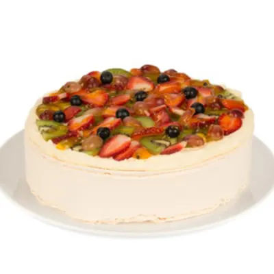 White Fresh Fruit Cake