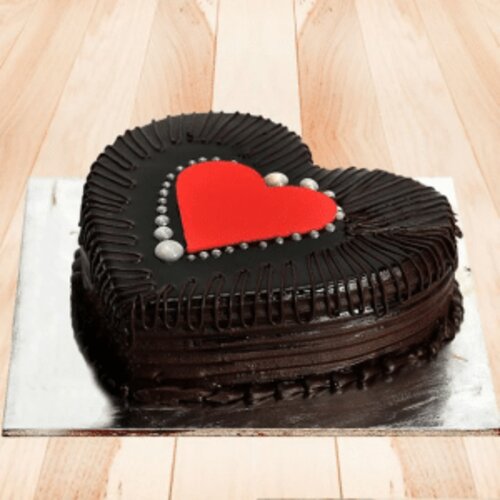 Red Heart Truffle Cake
