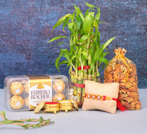 Nutty Bliss Bamboo Rakhi Combo